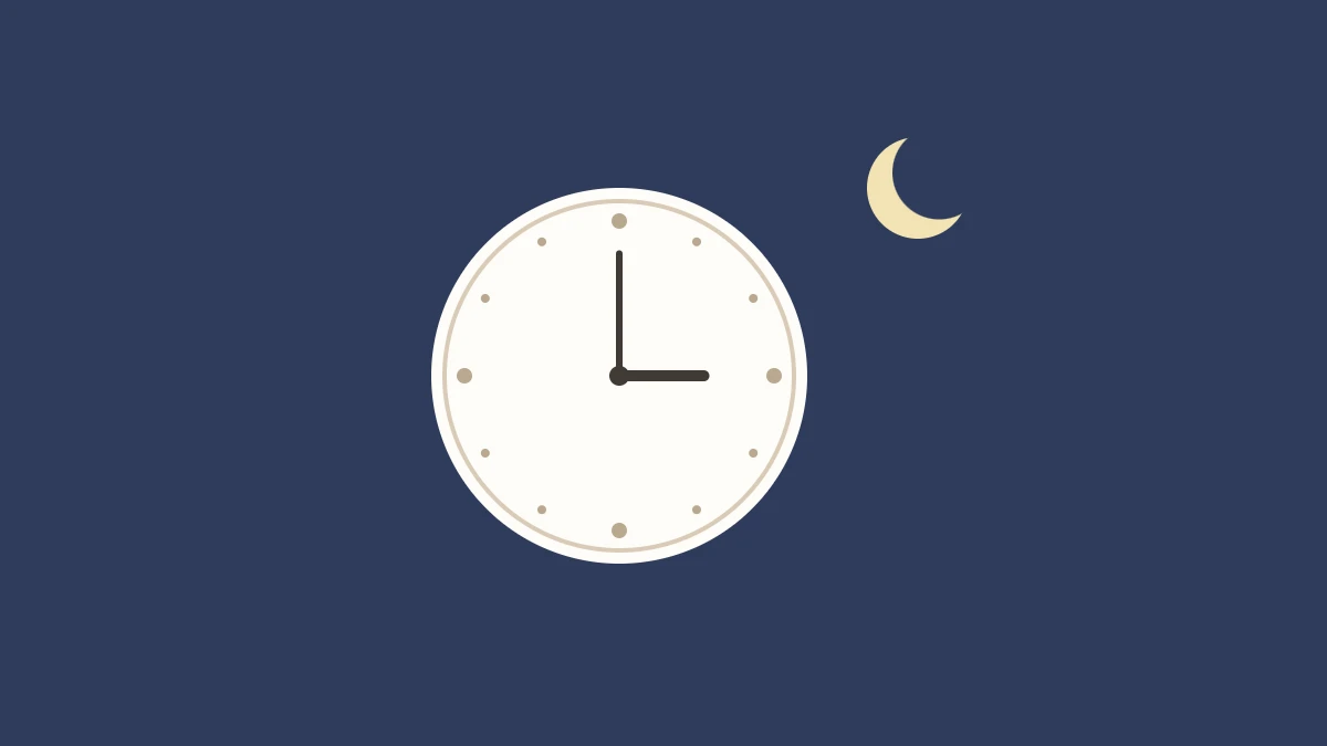 夜中の3時をさす時計